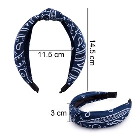 Duufin Pack of 6 Wide Vintage Headband with Knot for Women and Girls, 6 Colours