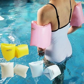 Lara David Pastel Arm Tube for Water Play, Aesthetic Arm Float, Easy Arm Ring, LN Tube, KC Certified LN Pastel Arm Ring Tube (Khaki Beige) 2ea