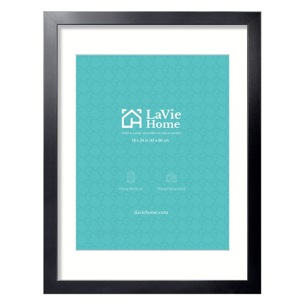 LaVie Home 18x24 Picture Frame Black Poster Frame, Display Pictures