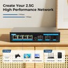 TEROW 6-Port 2.5G Ethernet Switch Unmanaged , 4 x 2.5G
