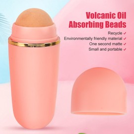 MUNSKT Oil Absorbing Volcanic Roller with Replacement Oil Control Balls, Reusable, Portable, Facial Care Tools, Oil Resistant Stick for Women and Men, Instant Results