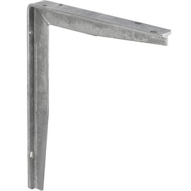 Gedotec Dura Heavy Duty Metal Shelf Bracket for Wall Mounting Shelf Brackets 150 kg Depth 250 mm Shelf Bracket Hot-Dip Galvanised Steel Pack of 1 Wall Angle with T-Profile for Maximum Stability