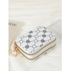 Women's Summer Retro Heart Print Double Zipper Around Coin Purse,