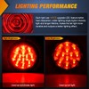 Nilight 4Inch Round Trailer Tail Light with flush Mount Grommets
