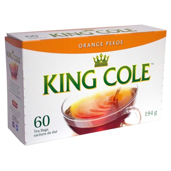 King Cole Tea Orange Pekoe Tea, 60 Count {Imported from Canada}