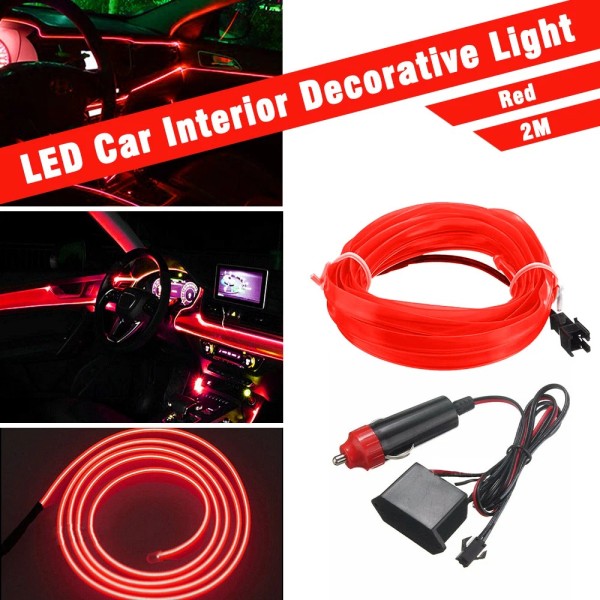Unbranded Car Interior Atmosphere Wire Auto Strip Light LED Decor