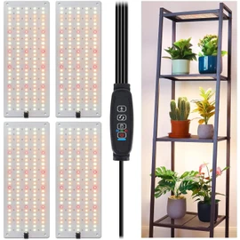 LBW Plant Grow Light, 540 LEDs Full Spectrum Grow Lights for Indoor Plants, Under Cabinet Grow Lamp with 4/8/12H Timer, 3 Lighting Modes, 10 Dimmable Levels, 4 Pack