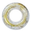 New Creative Transparent Sequin Inflatable Swimming Ring for Water Play Inflatable LF17 Silver + 90cm [240g] 30ea