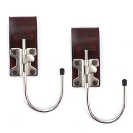 Tourbon Vintage Leather Cordless Loop & Steel Float Drill Hook for 3 inches Belt (2PCS/PK)