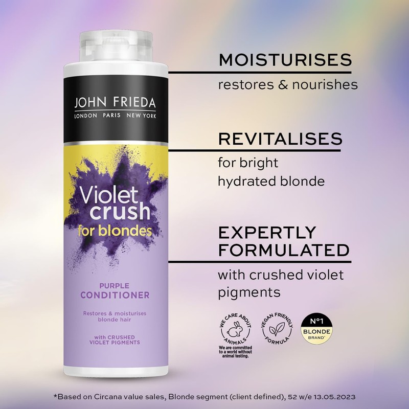 John Frieda Violet Crush for Blondes Toning Conditioner for Blonde