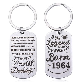 60th Birthday Keyring Gifts for Women Men 60 Year Old Gifts for Dad Mum 60th Birthday Gifts for Daddy Mummy 60 Th Birthday Gifts for Men Women Grandad Grandma Birthday Gifts for 60yr old men women