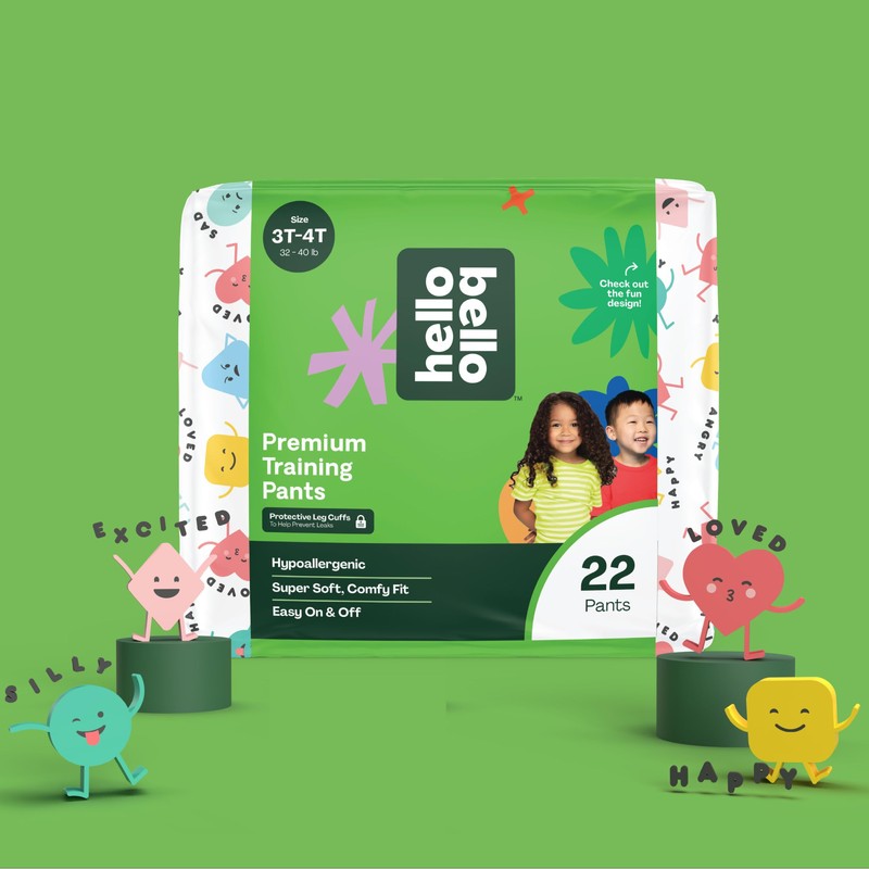 Hello Bello Premium Training Pants 3T-4T, All About Feelings Design,