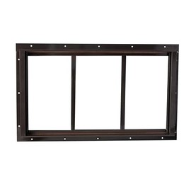 Shed Window 10x18 Brown - Fixed Design with Durable Tempered Glass