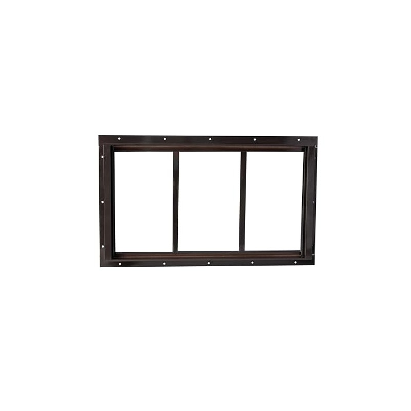Shed Window 10x18 Brown - Fixed Design with Durable Tempered