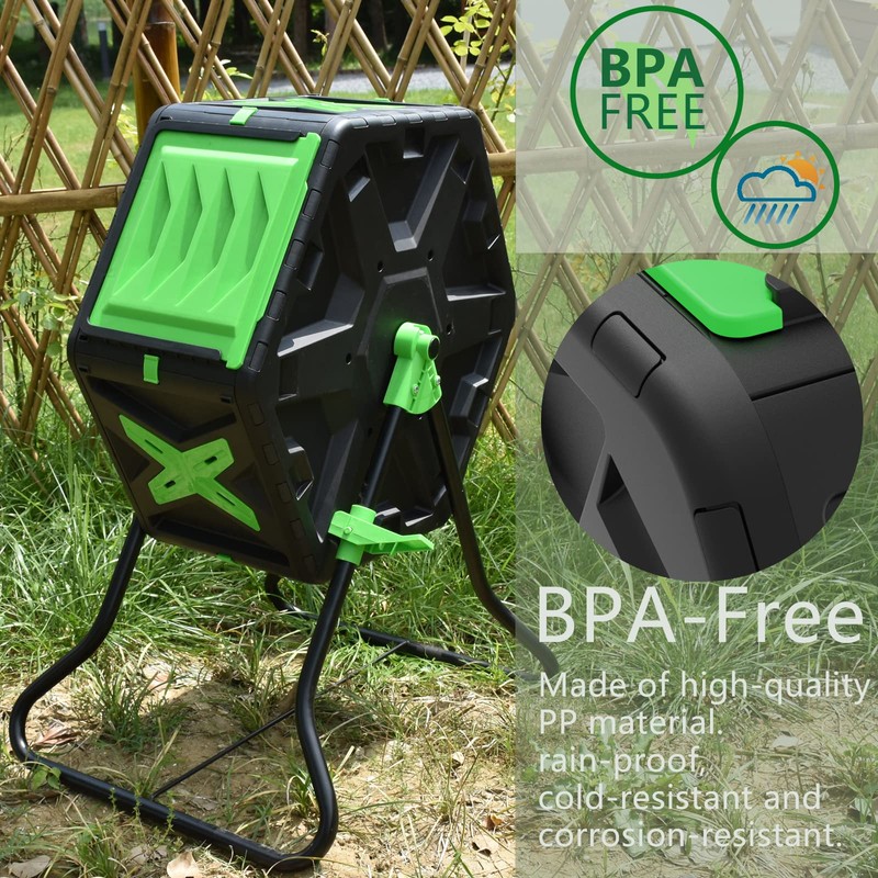 SQUEEZE master Light Weight Tumbling Compost Bin-Single Chamber Compost Tumbler