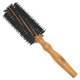 Fuller Brush Natural Beechwood Styling Spiral All Round Hairbrush - Ergonomic Contoured Handle - Genuine Boar Bristles - Spiral Tufting Pattern for Curls & Bobs - Style & Wave with Natural Shine
