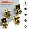 Tanstic 4Pcs 2 Inch V Groove Wheels with Bracket, 1045