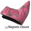 Gbourly Golf Club Pink Frog Blade Putter Cover Magnetic Closure