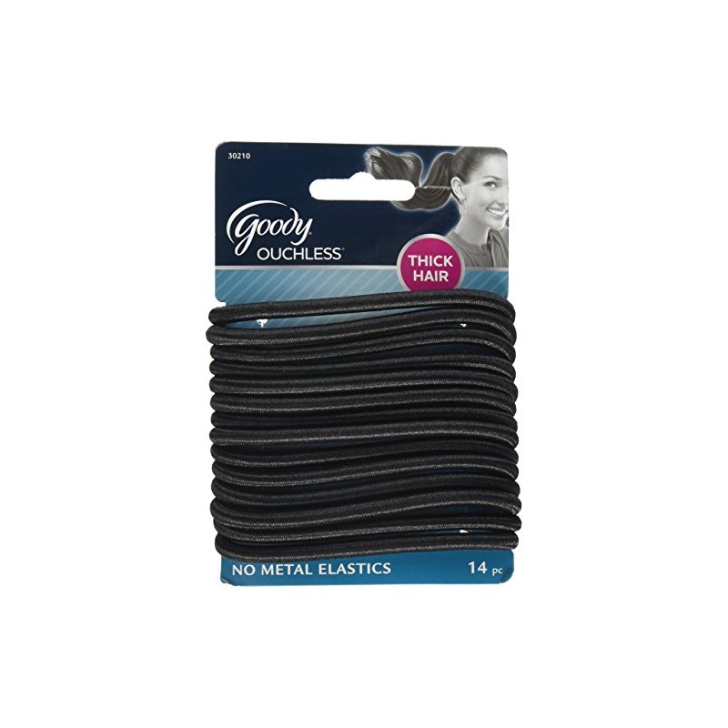 Goody - Ouchless Hair Ties for Thick Hair. Black, Pack
