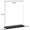 6Pack Acrylic Sign Holder 8.5x11 Vertical ,Clear Sign Holder Double-Sided