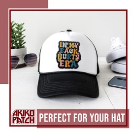 AKIKOPATCH In My Back Hurt Era Embroidery Iron On Patches, Size 3" Sew Patches for Clothes Backpacks Hats Jeans Bags, Funny Meme Embroidered Patches Iron On Fabric Patches DIY Gift for Adults Coworker