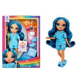 Rainbow High Junior High PJ Party - Skyler (Blue) - 22 cm Doll with Soft Onesie, Slippers and Play Accessories - Children's Toy - Ideal for 4-12 Years