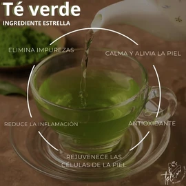 Jabon facial | Hecho de Té Verde | Cicatrizante | Elimina Manchas en la Piel | Piel Mixta y Grasa | Skin Care | Cuidado Facial | Limpiador Facial | Ba