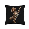 Poodle Guitar Throw Pillow
