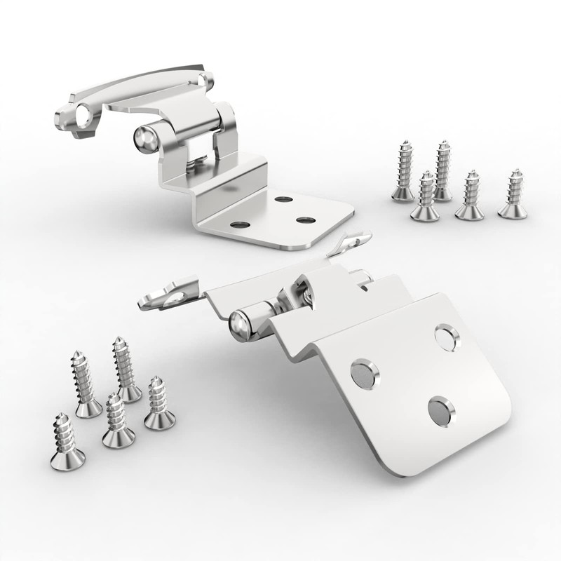 Chibery 10 Pack 3/8 inch Inset Satin Nickel Cabinet Hinges,