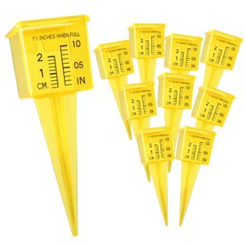 MUMTOP 10 Pack Rain Gauge, 1.5" Sprinkler Gauge with Wide Mouth, Outdoor Water Measuring Gauge for Lawn, Garden, Yard
