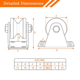 Set of 4 Pulley Steel Cable Pulley for Ropes 6 mm Cable Pulley with 2 Ball Bearings
