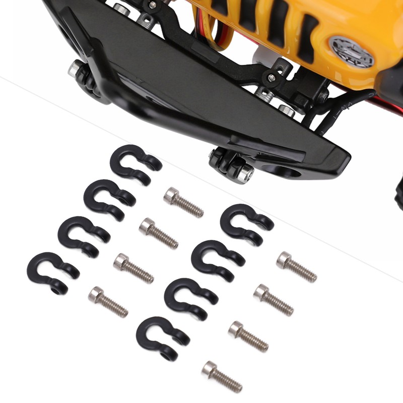 8pcs Metal Front Rear Bumper Trailer Hook for 1/24 RC