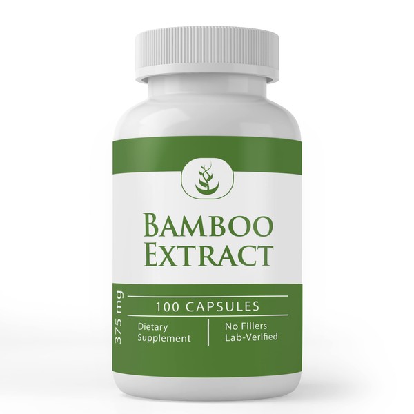Pure Original Ingredients Bamboo Extract, (100 Capsules) Always Pure, No Additives Or Fillers, Lab Verified