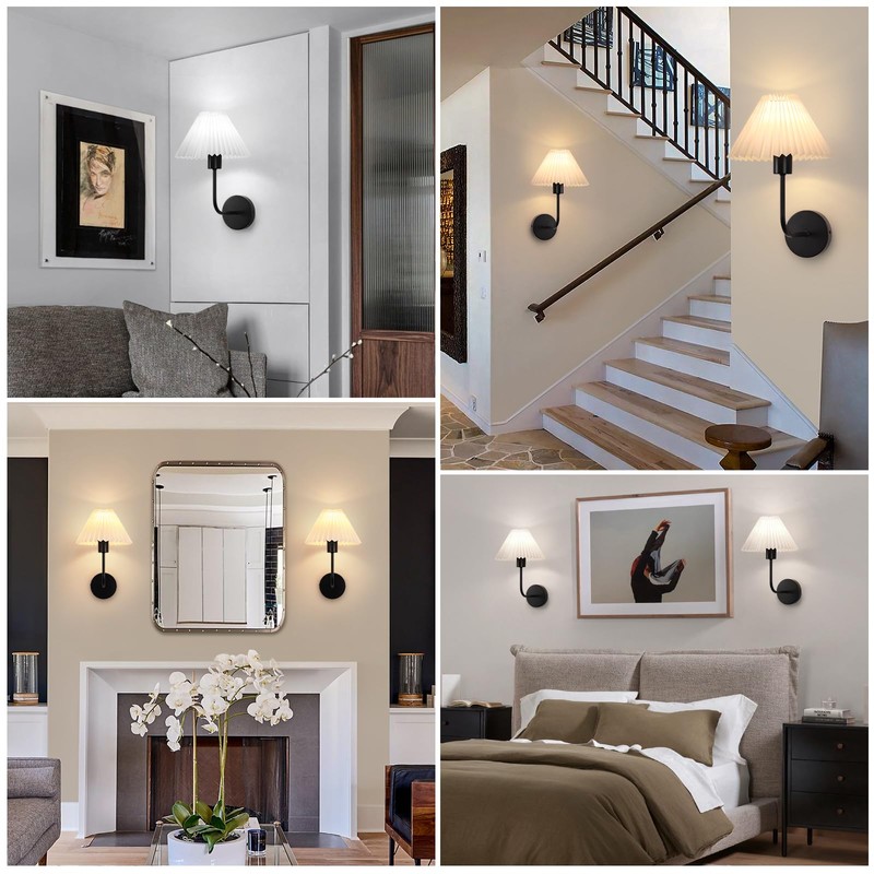 Rechargeable Battery Operated Wall Sconces Sets of 2, 15 Colors