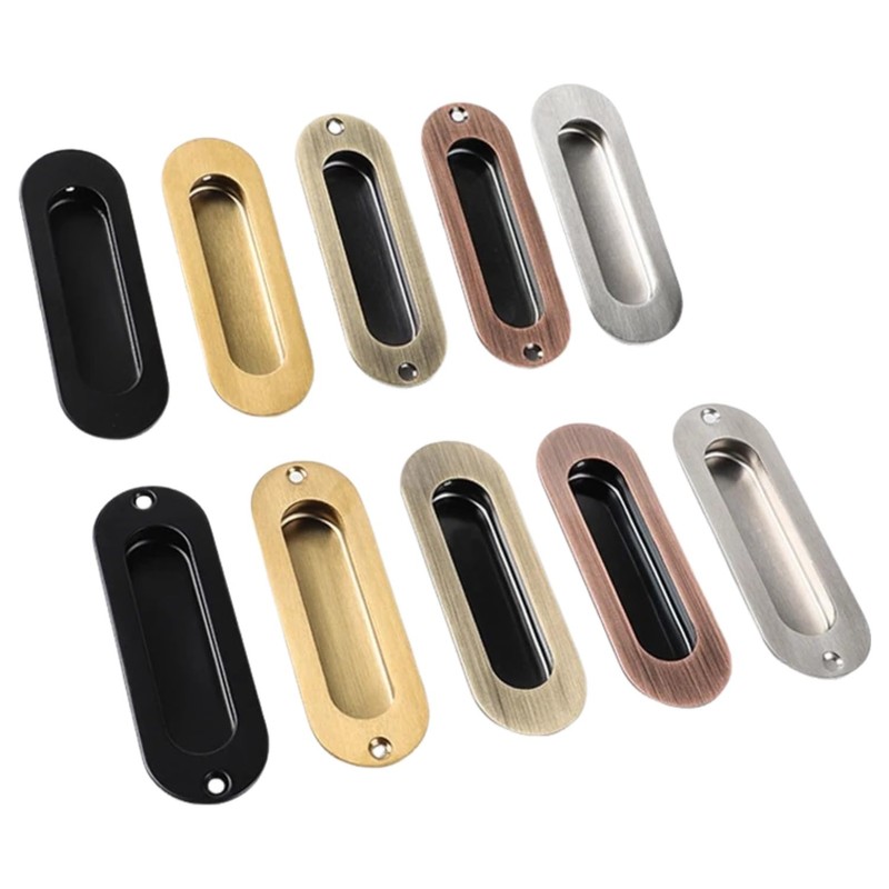 MiJunHD Recessed Flush Door Handles Stainless Steel Cabinet & Furniture