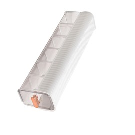 soobu Wall Mount Drawer, Wall Underwear Organizer Detachable Clear Box Widely Used for Wardrobe (White)