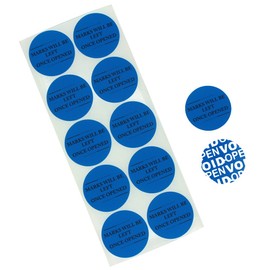 100pcs Tamper Evident Security Stickers,Solitary Walker Safety Prevent Opened Warranty Void Labels(Diameter 2" Mark in The Item 100pcs Blue)