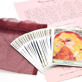 Nyarot Cards | Noriyo Torikai | 22 Cards (Large Arcana Only), Japanese Instruction Paper, Drawstring Pouch Included