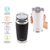 Termo De Acero Inoxidable Vaso Termico Doble Pared 2 Piezas