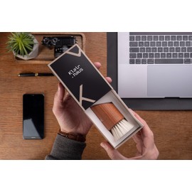 Klairhaus Designer Keyboard and Desk Brush - Made in Germany - Desk Accessories Brush - 3.3" Natural Bristle Brush with Wood Handle for Cleaning Keyboards, Laptops, and More