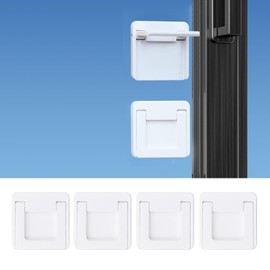 Sliding Door Lock, Safety Sliding Glass Door Lock for Sliding Glass Doors, Sliding Windows, Sliding Closet, No Screws or Drilling Tools Needed Style1