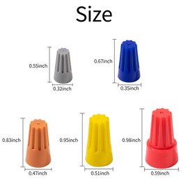 Secmity 122 Pcs Wire Connectors Nuts Assortment Kit, 5 Size Colorful Electric Wire Caps Electrical Twist Wiring Splice Screw Caps for Quick Connection