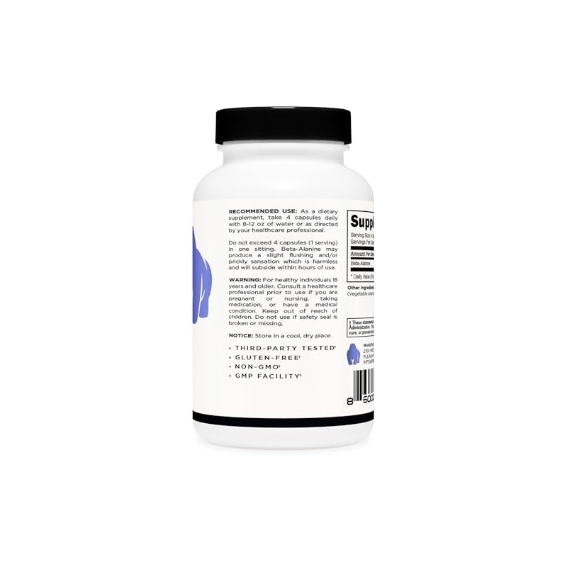 Primal- “Cápsulas de BetaAlanina 3400mg (30 Porciones, 120 Cápsulas) Suplemento,