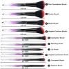 Unbranded 10pcs Eye Shadow Foundation Blending Brush Set Foundation Cosmetic