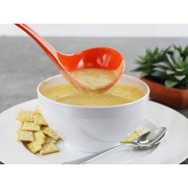 Reston Lloyd Melamine Soup Ladle Kitchen Utensil, Premium Quality Utensil with Heat Resistant Ergonomic Handle, Durable BPA-Free Plastic, 10.5 inch long, 6pc Set, Orange