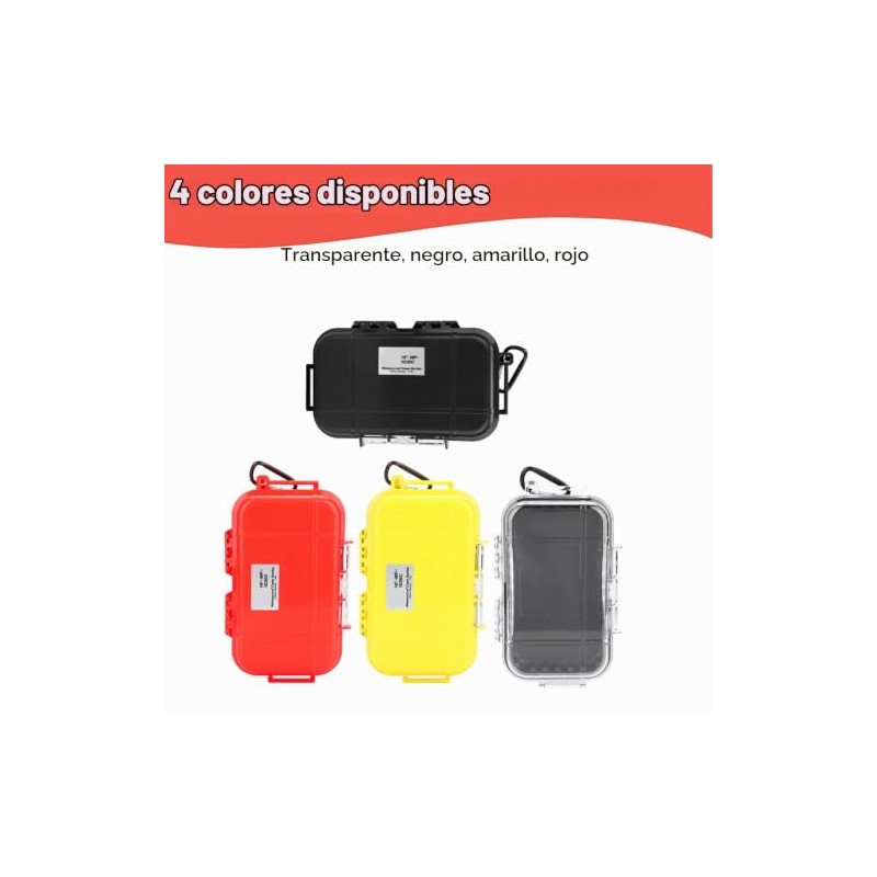 Yosoo Health Gear Estuche Protector Impermeable Antigolpes ABS, Rojo, 1