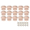 sourcing map Round Wood Knobs,15Pcs 45mm Dia Cabinet Furniture Kitchen