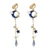 Feel Moon Angel Wings Crystal Earrings for Women Cute Moon