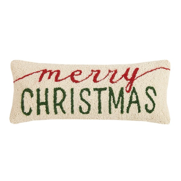 Peking Handicraft 31JES1747C20OB Merry Christmas Hook Pillow, 20-inch Long