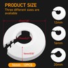 12 Pieces Water Pipe Covers, White Radiator Pipe Collars, Plastic